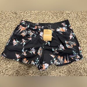 Patagonia Black Floral Patterned Shorts